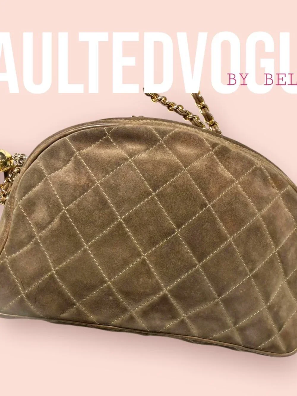 Vintage Chanel Quilted Suede Tassel Crossbody 🤎 Rare Classic - Picture 5 of 16